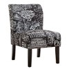 CAVINAS English Letter Print Fabric Armless Chair, Contemporary Accent Chair with Removable Back and Removable Legs - 4 of 4