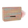 Unique Bargains Square Woven Pom Zip Coin Purse Wallet 1 Pc - 2 of 4
