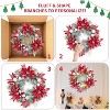Christmas Wreath, Pre Lit Christmas Wreath for Front Door, 24 In Xmas Door Wreath for Door Fireplace Window, Indoor Outdoor Christmas Decor - 4 of 4