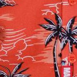 tropical island, red