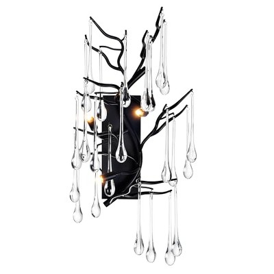 CWI Lighting Anita 3 Light Wall Sconce With Black Finish