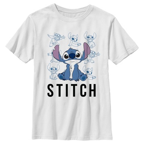 Boy's Lilo & Stitch Iconic Poses Collage T-shirt - White - X Large : Target