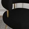 SEYNAR Modern Glam Upholstered Comfy Open-Back Accent Vanity chair with Golden Legs,Black,27.16''W*25.19''D*27.55''H - 4 of 4