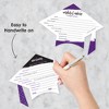 Big Dot of Happiness Purple Grad - Best is Yet to Come - 2-in-1 Purple Graduation Party Cards - Activity Duo Games - Set of 20 - 3 of 4