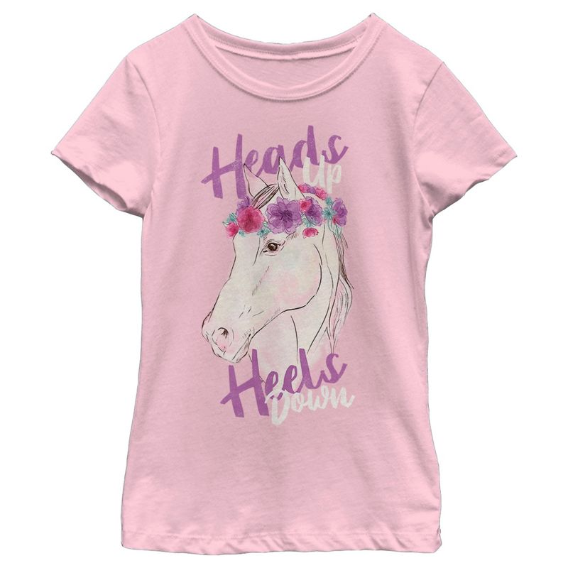 Girl's Lost Gods Floral Horse Love At First Ride T-Shirt, 1 of 5