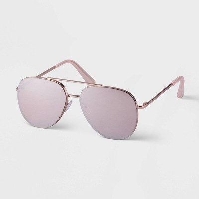 Women&#39;s Aviator Sunglasses - A New Day&#8482; Rose Gold