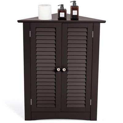 VASAGLE Small Bathroom Storage Corner Floor Cabinet