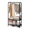 Gold Clothing Rack, Heavy Duty Garment Rack Freestanding Coat Rack for Hanging Clothes Metal Clothes Hanger with Double Shelves for Bedroom, Office - 4 of 4