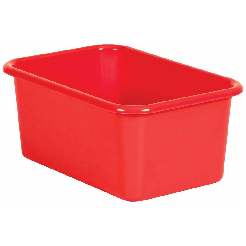Teacher Created Resources® Red Small Plastic Storage Bin, Pack of 6, 2 of 3