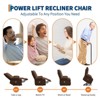 Power Lift Recliner Chair for Elderly - Electric Massage & Heat Recliner with 45° Assist Stand, Living Room Sofa, Swivel Rocker with Cup Holders - 3 of 4