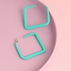 SOHI Women's Yellow Rhombus Hoop Earrings - 2 of 3