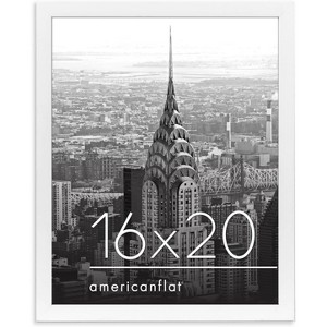 Americanflat 16x20 Poster Frame in White with Polished Plexiglass - Horizontal and Vertical Formats - Wall Mounted - 1 of 4