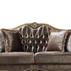 75" Betria Sofa Light Green Velvet, Gold and Black High Gloss Finish - Acme Furniture - 4 of 4