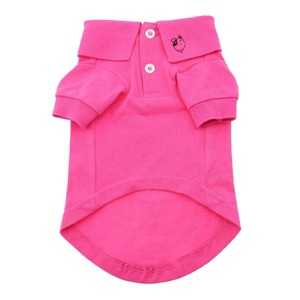 Doggie Design Solid Dog Polo Shirt - Raspberry Sorbet - 1 of 3