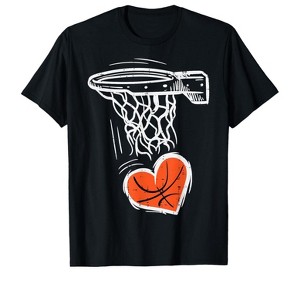 Fioneca Valentines Day Basketball Heart Men Women Girls Kids