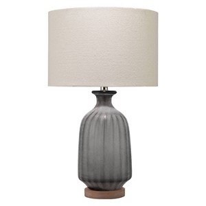 Frosted Glass Table Lamp with Shade Gray - Splendor Home - 1 of 4