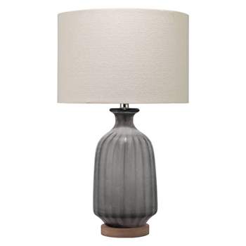 Frosted Glass Table Lamp with Shade Gray - Splendor Home