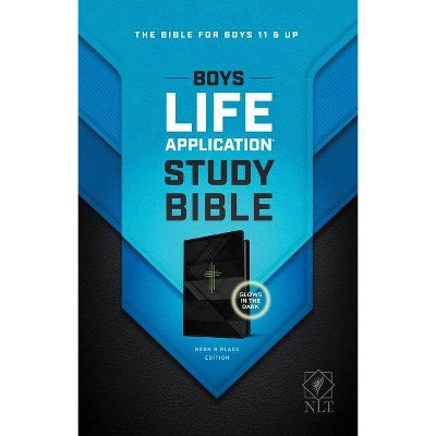 Boys Life Application Study Bible NLT, Tutone - (Leather Bound)