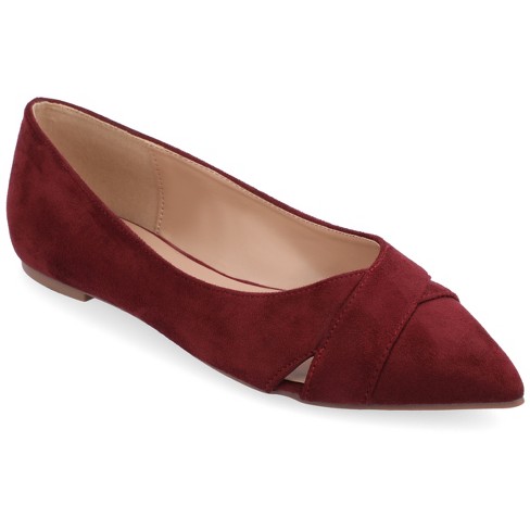 Burgundy on sale pointed flats