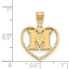 Black Bow Jewelry 14k Yellow Gold Plated Sterling Silver Miami Redhawks NCAA Pendant - 2 of 3
