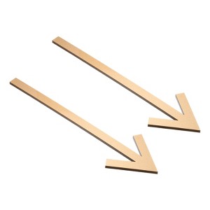 Unique Bargains Acrylic Self-Adhesive Decor Business Indoor Outdoor Arrow Sign 2 Pcs - 1 of 4