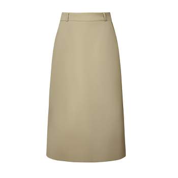 Hobemty Women's Pencil Skirt High Waist Split Back Work Midi Skirts