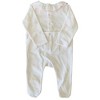 Girl Kids' Bunny Printed Velour Footies - Petit Confection - 3 of 3