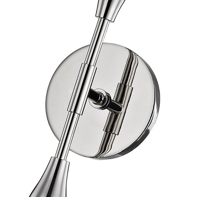 Tara Polished Nickel 2-Light Dimmable Wall Sconce