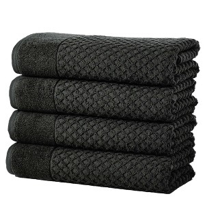 Cotton Quick-Dry Textured Towels - Great Bay Home. - 1 of 4