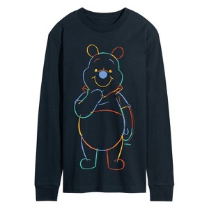 Men's - Winnie The Pooh - Colorful Sketch Long Sleeve Graphic T-Shirt - 1 of 3