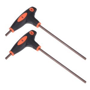 Unique Bargains S2 Steel T-Handle Metric Dual End Hex Wrenches 2 Pcs - 1 of 4