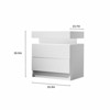 FONTOI Nightstand with 2 Drawers, Bedside Table Cabinet for Bedroom Living Room, White, 13.7"*20.5"*19.3" - 3 of 4