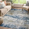 Modern Abstract Runner Rug – Washable, Non-Slip, Low Pile, Foldable Kitchen, Hallway, Laundry Carpet Runners, Contemporary - 2 of 4