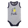 Hudson Baby Infant Boy Cotton Sleeveless Bodysuits 5pk, Pineapple - image 2 of 4