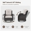 Buenhomino Wicker Outdoor Patio Furniture Set - 6 Piece Patio Conversation Set with Swivel Rocker Chairs, Rattan Sofa, Ottomans and Coffee Table - 3 of 4
