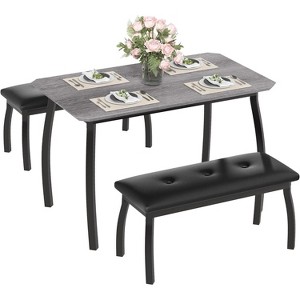 Versatile 44" Extendable Table Set, 3-Piece Convertible Kitchen/Dining Room Furniture, Compact Design for Small Spaces, Easy to Assemble - 1 of 4