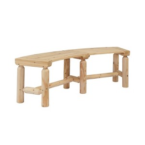 Karl Home | 56 In. 2-Person Fir Curved Outdoor Bench - 1 of 4