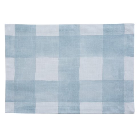 Split P Buffalo Check Watercolor Blue Mist Placemat - Set Of 4 : Target