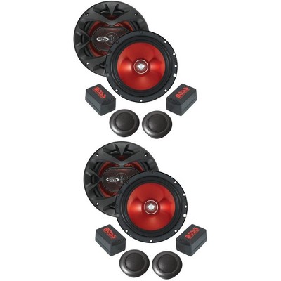 2) BOSS CH6CK 6.5" 700W Car 2 Way Component Car Audio Speakers System Red Stereo