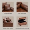 4 Piece Living Room Set, Faux Leather Sofa Set with Storage Ottoman Bench, Ultimate Comfort Couch for Living Room,Lounge Room-Morden Fort - 3 of 4
