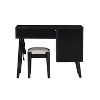 NicBex 39" Vanity Desk with Mirror and Lights,Boho Makeup Vanity Set with Charging Plug&USB Port,Dressing Table with Rattan Drawer&Stool - 2 of 4
