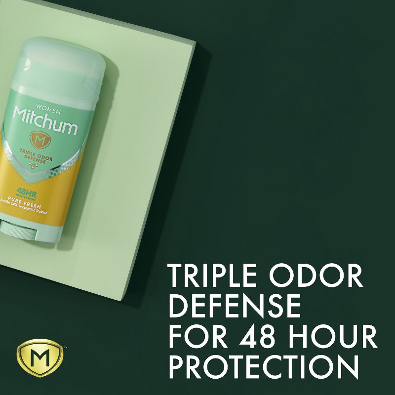 Mitchum Women&#39;s Triple Odor Defense Antiperspirant &#38; Deodorant Stick - Pure Fresh - 2.7oz, 3 of 9