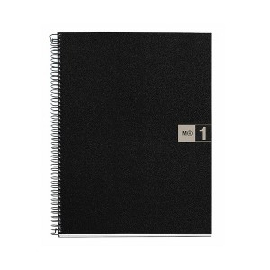 Miquel Rius Original 1 Subject Graph Ruled Notebooks, 11" x 9", 80 Sheets Heavyweight Paper, 3 Hole Punched, Perforated, Black Poly Cover - 1 of 1