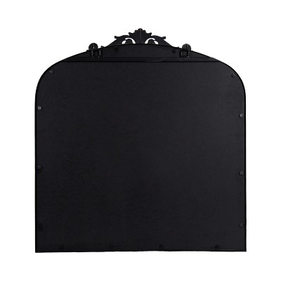 Arendahl Black Ornate Rectangular Wood Wall Mirror, 28" x 30"