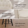 Arceso 26" Retro Swivel Bar Stools with Backs,Fabric Upholstered Upholstered Seat, Counter Height Metal Frame, Linen - 3 of 4