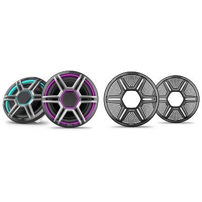 Garmin Fusion Apollo AP-FL88SPG 8.8" LED Marine Speakers Sport Grills, Gray, Pair with Garmin Fusion Apollo 010-13292-10 8.8" Sport Grills, Mesh Gr...