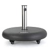 Gulches Wheelie Umbrella Base - Round Heavy-Duty Portable Stand for Patio, Garden, and Beach Umbrellas,Black - 2 of 4