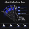 Sweat-proof PU Leather Gaming Chair Fixed up Armrest Lumbar Support Ergonomic Arm Chair With Double Arm & Footrest - 4 of 4