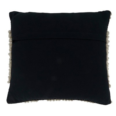 Black and White Cotton Euro Arrow Woven Pillow Cover