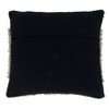 18"x18" Woven with Arrow Design Knitted Square Throw Pillow Cover Black/White - Saro Lifestyle: Cotton & Wool, Zipper Closure - 2 of 3